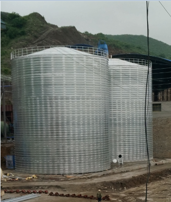 金秀粮食钢板仓的安装全过程不用热焊接